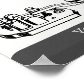 Morse Code Militair Alfabet Grafiek Poster (Hoek)