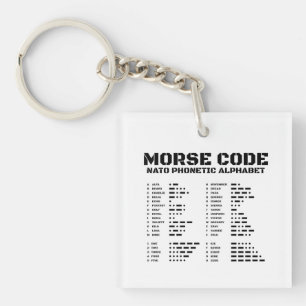 Morse Code NATO Fonetisch Alfabet Sleutelhanger