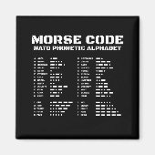 Morse Code & NAVO Educatief Ontwerp Magneet (Voorkant)