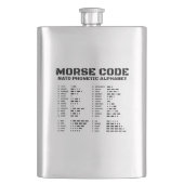 Morse Code NAVO Fonetisch Alfabet Flacon (Voorkant)