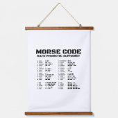 Morse Code NAVO Fonetisch Alfabet Hangend Wandkleed (Voorkant)