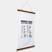 Morse Code NAVO Fonetisch Alfabet Hangend Wandkleed (Gebogen)