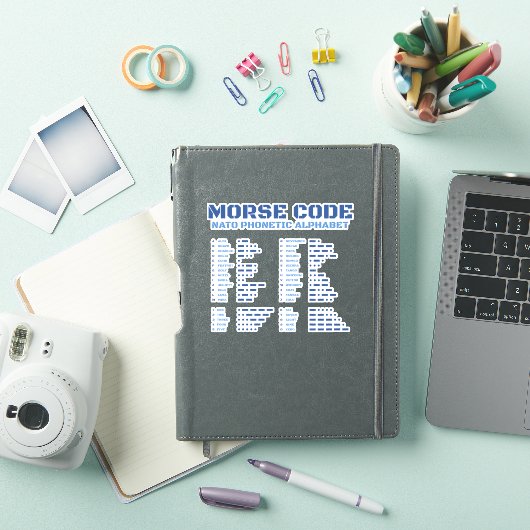 Morse Code NAVO Fonetisch Alfabet Sticker (iPad Cover)