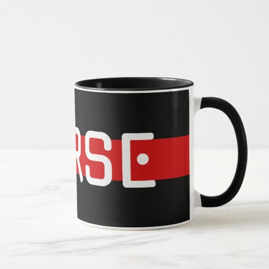 MORSE Code Red Line Design Mok (Rechts)