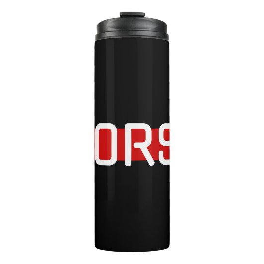MORSE Code Red Line Design Thermosbeker (Voorkant)
