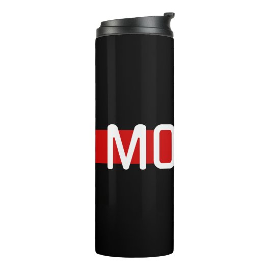 MORSE Code Red Line Design Thermosbeker (Gedraaid links)
