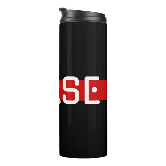 MORSE Code Red Line Design Thermosbeker (Geroteerd rechts)
