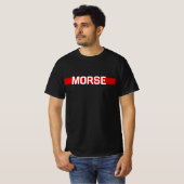 Morse Code Rode lijn - Amateur Radio T-shirt (Voorkant volledig)
