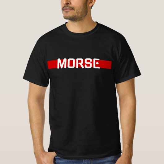 Morse Code Rode lijn - Amateur Radio T-shirt (Voorkant)
