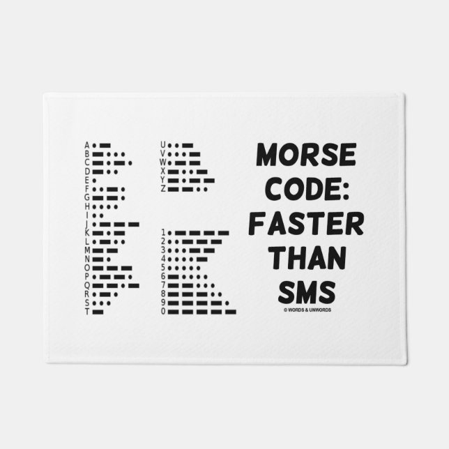 Morse code: Sneller dan SMS International Morse Deurmat (Voorkant)