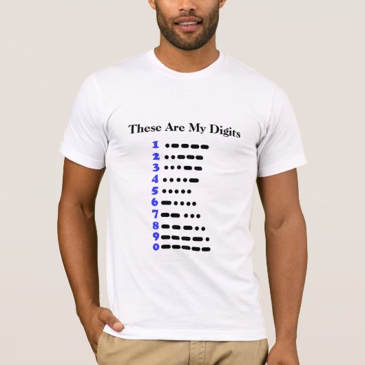 Morse-codenummers Grafiek Ham Radio T-shirt (Voorkant)