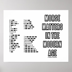 Morse zaken in de moderne tijd (morse code) poster
