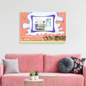 Morsecode | Absurde Woordspeling Humor 24x16 Canvas Afdruk (Insitu (Woonkamer))