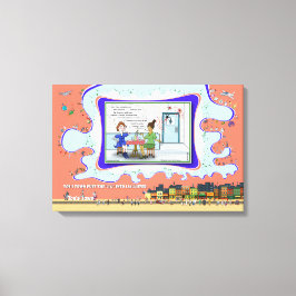 Morsecode | Absurde Woordspeling Humor 24x16 Canvas Afdruk