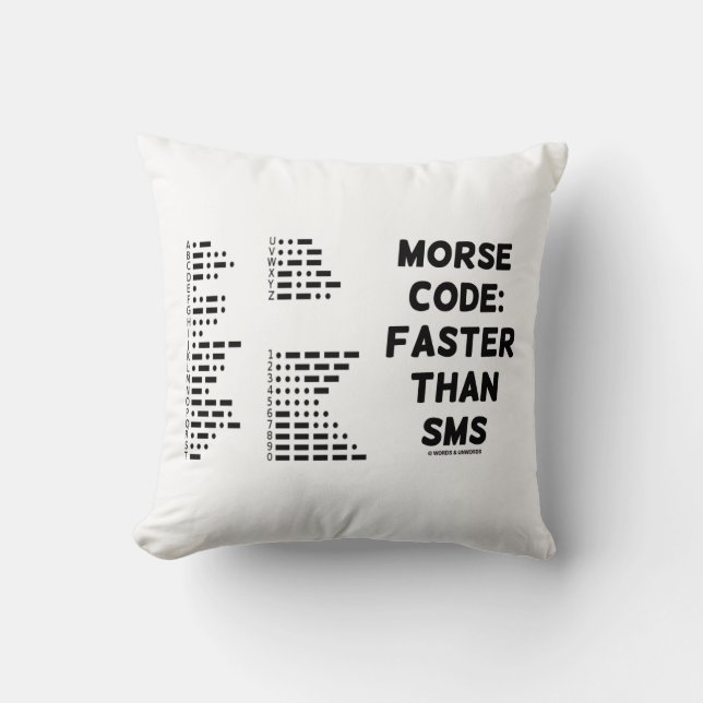 Morsecode: sneller dan SMS (Internationale Morseco Kussen (Voorkant)