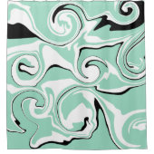 Morsen - Groen (Mint) Douchegordijn (Voorkant)