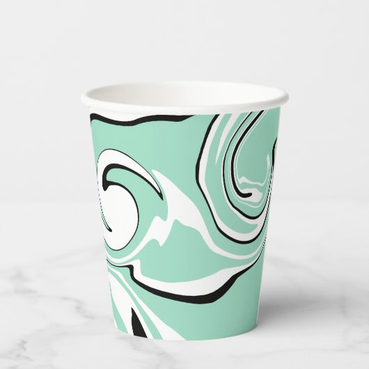 Morsen - Groen (Mint) Papieren Bekers (Achterkant)