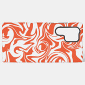 Morsen - Oranje en Wit Samsung Galaxy Hoesje (Achterkant horizontaal)