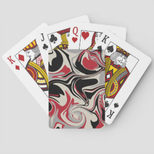 Morsen - Rood, grijs, zwart en bonen wit Pokerkaarten