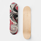 Morsen - Rood, grijs, zwart en bonen wit Skateboard (Voorkant)