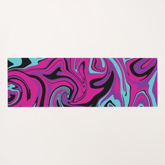 Morsen - Roze, Paars, blauw en zwart Yogamat (Achterkant (horizontaal))