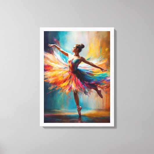 Morsen verf dansen canvas afdruk (Voorkant)