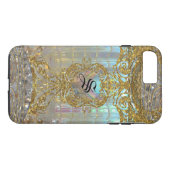 Morshnette Elegant Barok Monogram 7 Plus Case-Mate iPhone Case (Achterkant (Horizontaal))