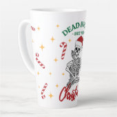 Mort à l'intérieur mais c'est Noël 17 oz Latte Mug (Angle gauche)