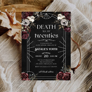 Mort à mes 20 ans 30e anniversaire Invitation