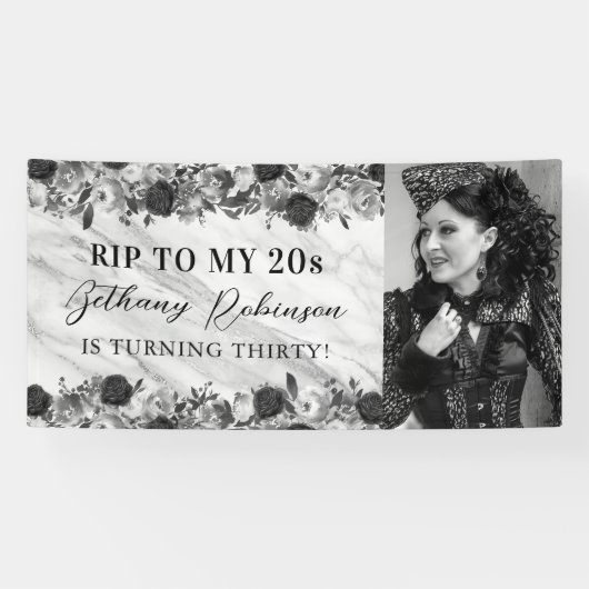 Mort À Mes Années Photo Bannière Anniversaire (Horizontal)