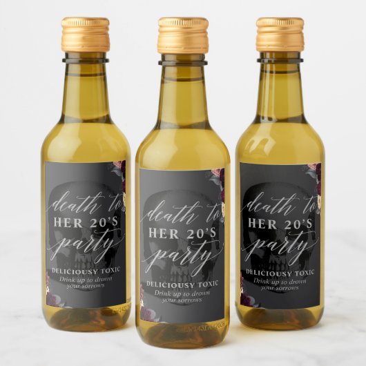 Mort à votre 20s Mini Étiquette bouteille de vin (Bouteilles)