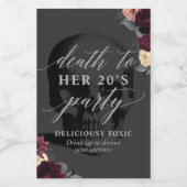 Mort à votre 20s Mini Étiquette bouteille de vin (Étiquettes simples)