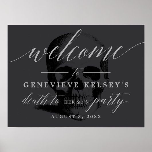 Mort à votre Affiche de bienvenue du Parti des 20 (Devant)