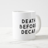 Mort avant décaf drôle Typographie Mug (Devant droit)