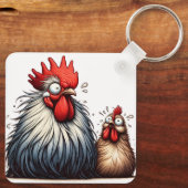 "Mort & Pepper Silkie" Duo Aluminum Keychain (Achterkant)