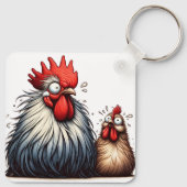 "Mort & Pepper Silkie" Duo Aluminum Keychain (Achterkant)