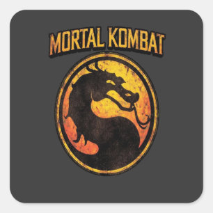 Mortal Kombat Vintage T-shirt — Small Fit Y2K Retr Vierkante Sticker