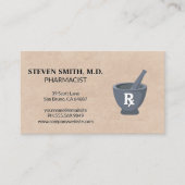Mortar en Pestle | apotheker | Rx-symbool Visitekaartje (Voorkant)