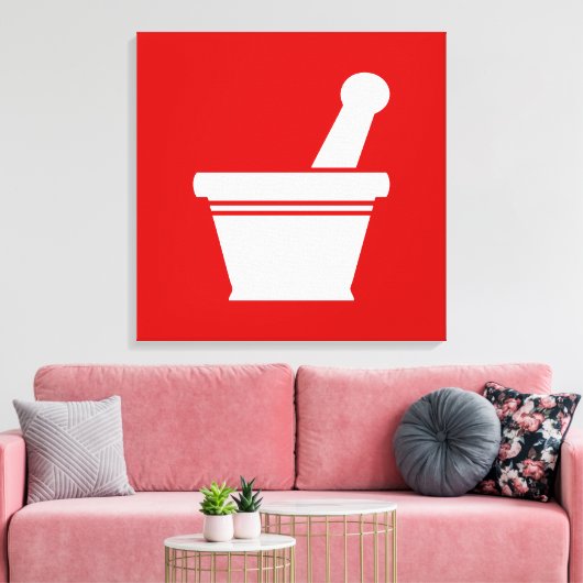 Mortar en Pestle Canvas Afdruk (Insitu (Woonkamer))