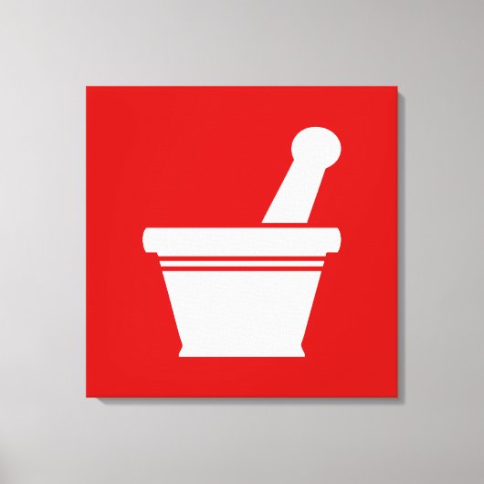 Mortar en Pestle Canvas Afdruk (Voorkant)