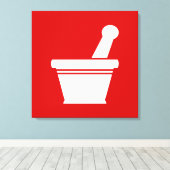 Mortar en Pestle Canvas Afdruk (Insitu (Houten vloer))