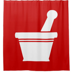 Mortar en Pestle Douchegordijn