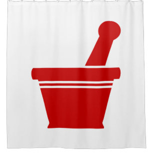 Mortar en Pestle Douchegordijn