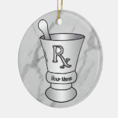 Mortar en Pestle Keramisch Ornament (Links)