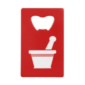 Mortar en Pestle Kredietkaart Flessenopener (Voorkant)