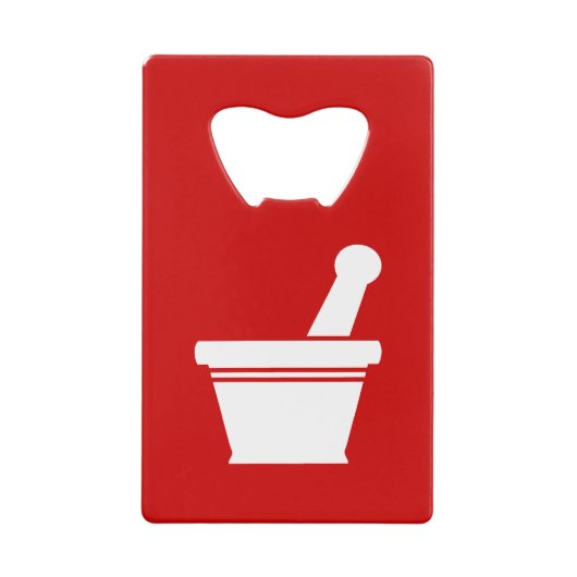 Mortar en Pestle Kredietkaart Flessenopener (Voorkant)
