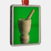 Mortar en pestle metalen ornament (Rechts)