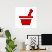 Mortar en Pestle Poster (Thuiskantoor)