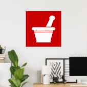 Mortar en Pestle Poster (Thuiskantoor)