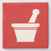 Mortar en Pestle Stenen Onderzetter (Voorkant)